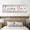 Loving You Is A Wonderful Way To Spend A Lifetime Sign