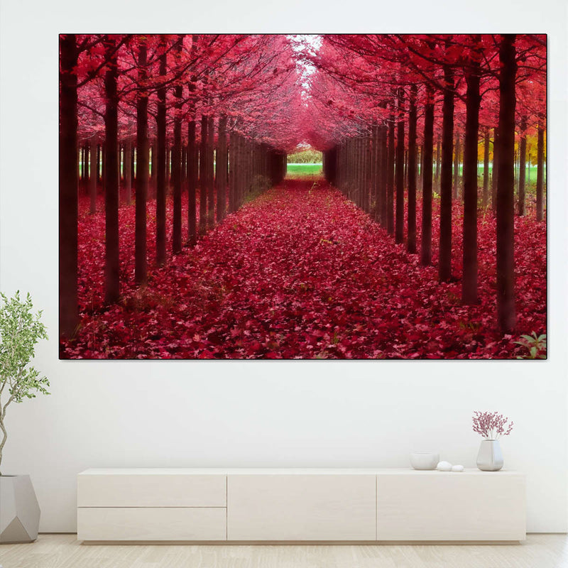 Red Forest Wall Art