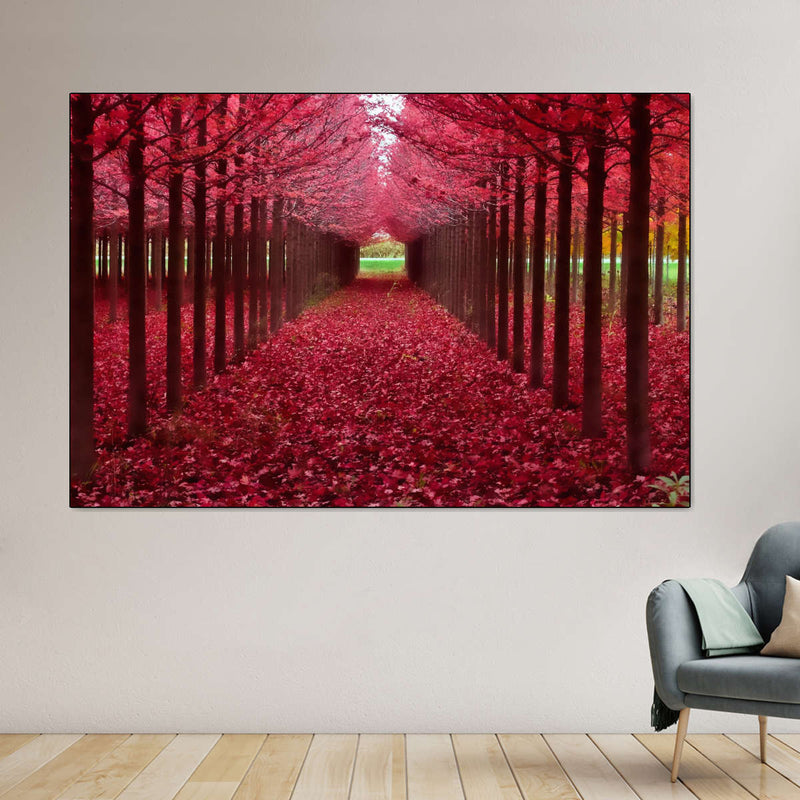 Red Forest Wall Art