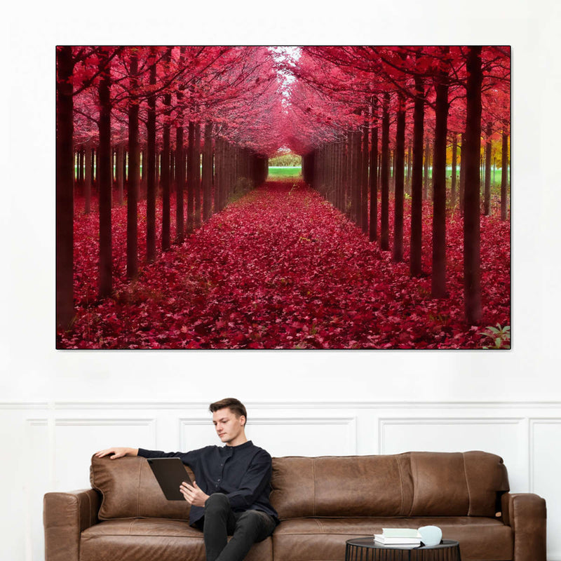 Red Forest Wall Art