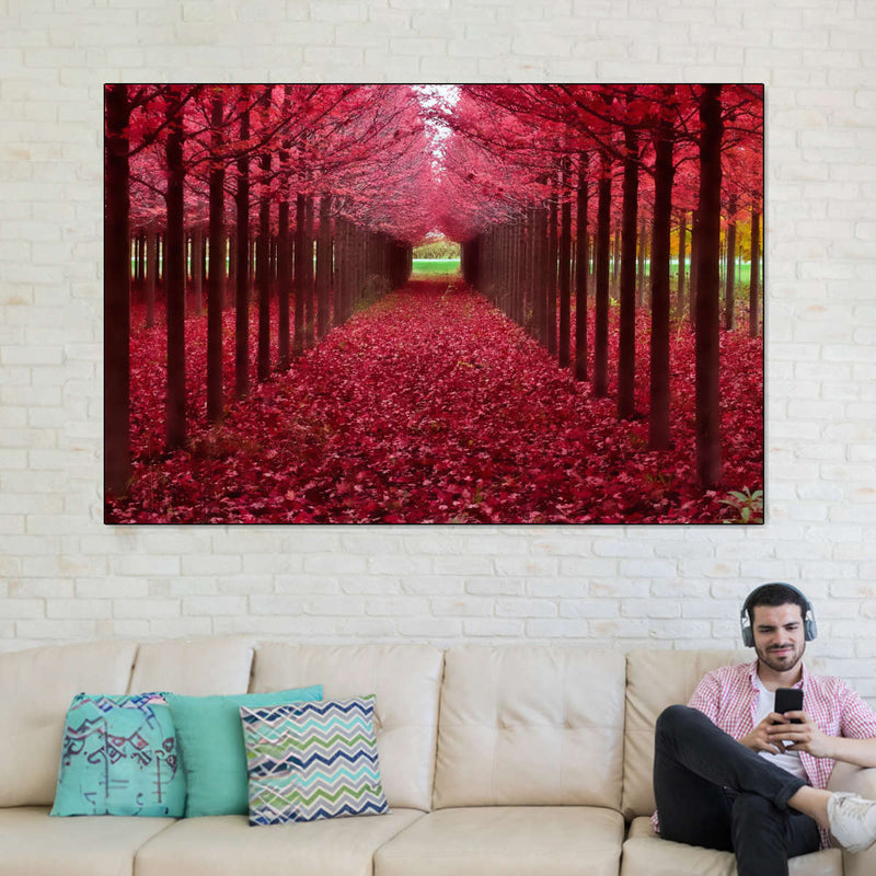 Red Forest Wall Art