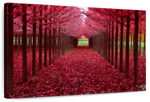 Red Forest Wall Art