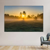 Misty Meadow At Sunrise Wall Art