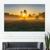 Misty Meadow At Sunrise Wall Art