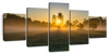 Misty Meadow At Sunrise Wall Art