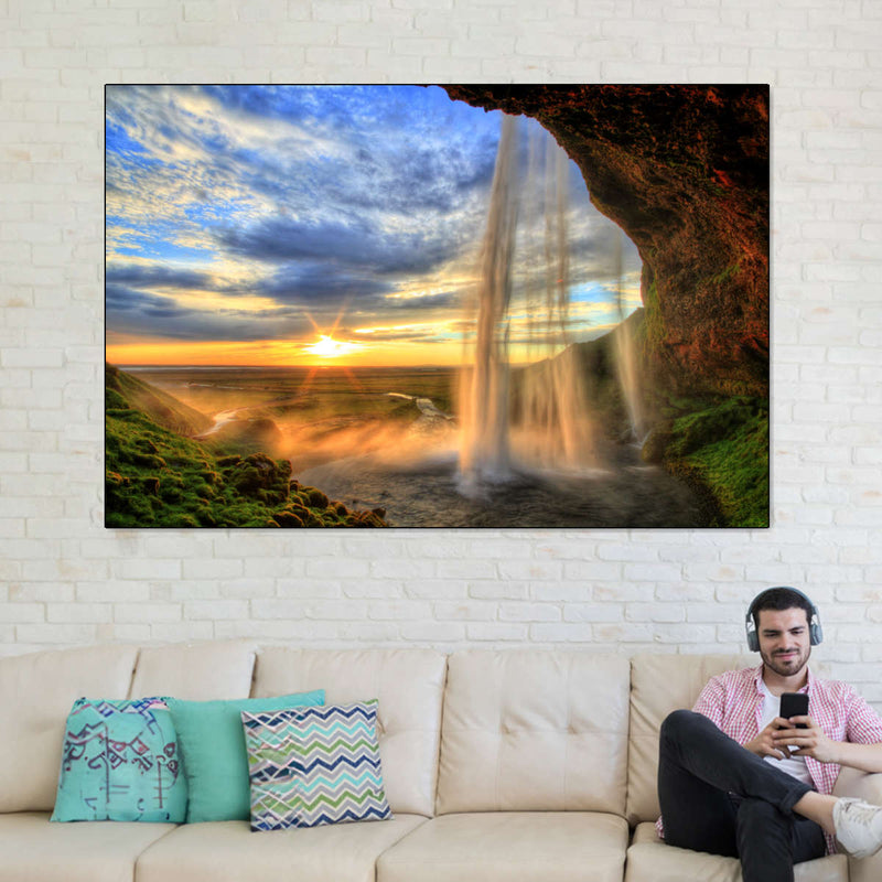 Mountain Waterfall Wall Art