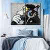 Monkey Wearing Headphones Wall Art