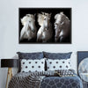 Three White Horses Wall Art