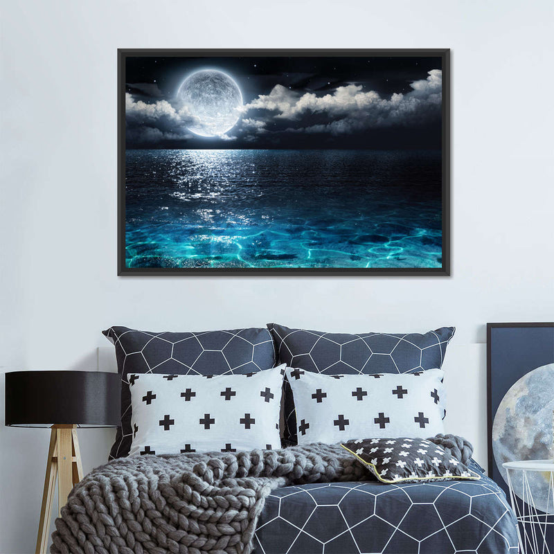 Romantic Full Moon Wall Art