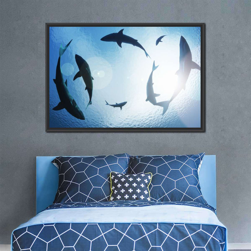 School Of Sharks Wall Art