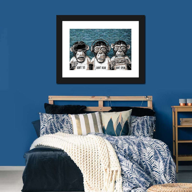 Three Monkeys Wall Art
