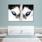 Husky's Eyes Wall Art