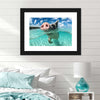 Swimming Pig Wall Art