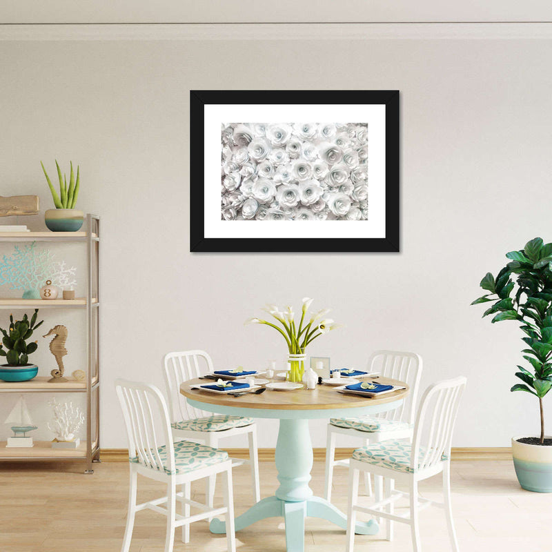 White Roses Wall Art