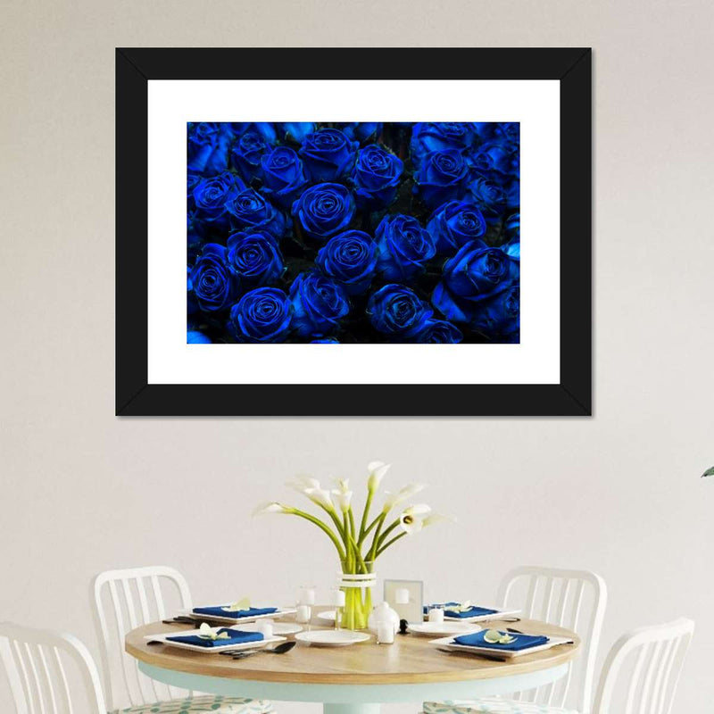 Royal Blue Roses Wall Art