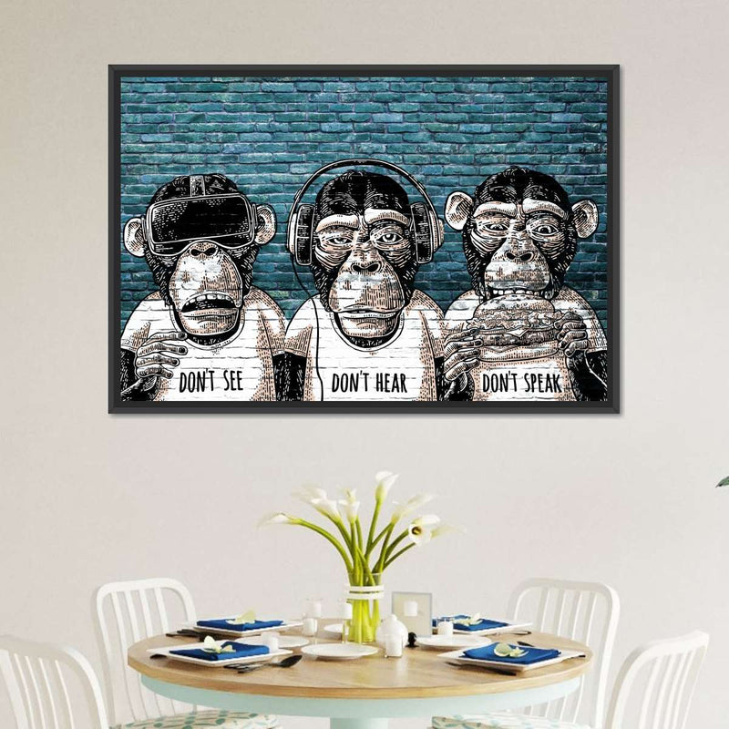Three Monkeys Wall Art