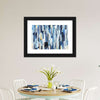 Striped Blue Abstract Wall Art