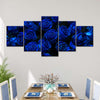 Royal Blue Roses Wall Art