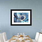 Ocean Line Swirls Abstract Wall Art