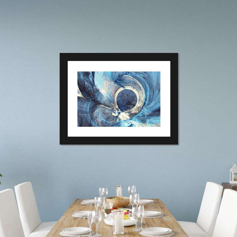Ocean Line Swirls Abstract Wall Art