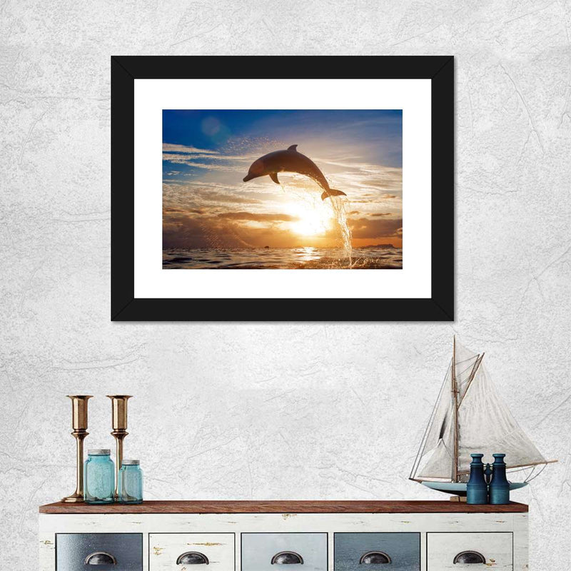 Jumping Dolphin Wall Art
