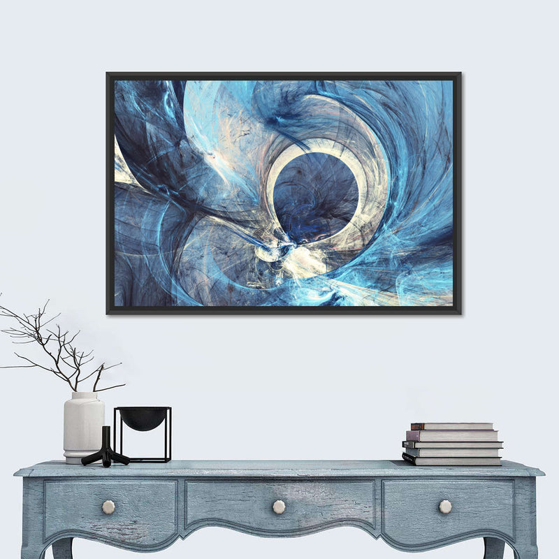 Ocean Line Swirls Abstract Wall Art