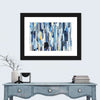 Striped Blue Abstract Wall Art