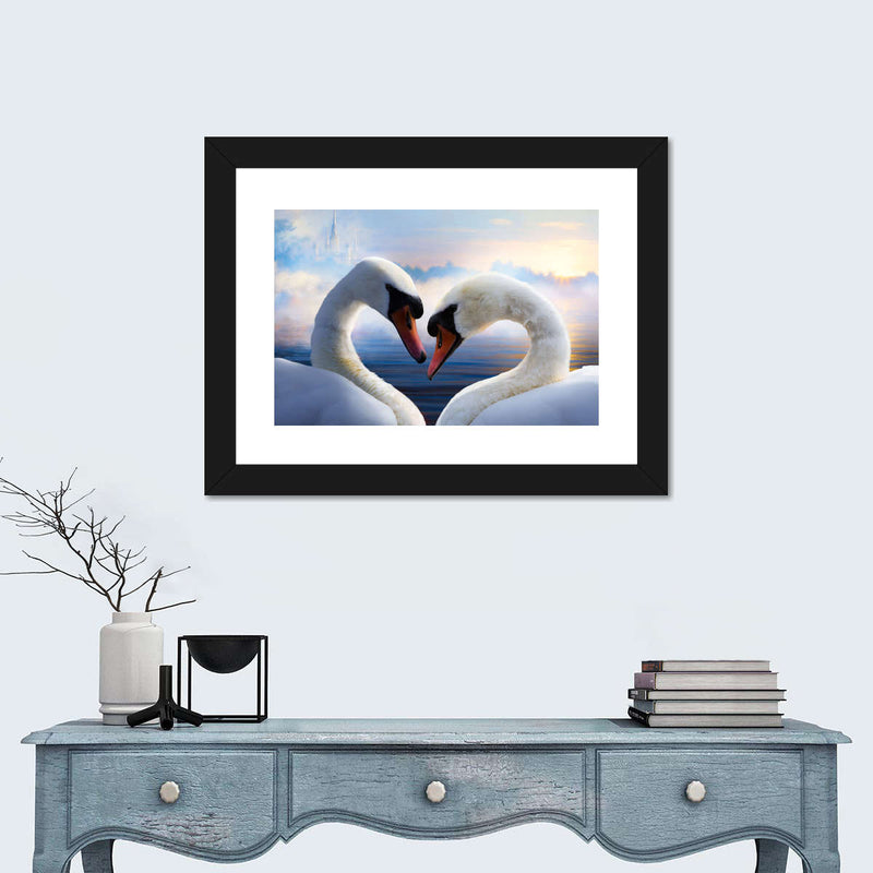 Swan Romance Wall Art