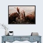 Moose Battle Wall Art