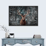 Snowy Noble Deer Wall Art