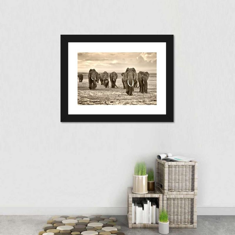 Herd Of Elephants Wall Art