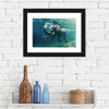 Swimming Elephant Wall Art