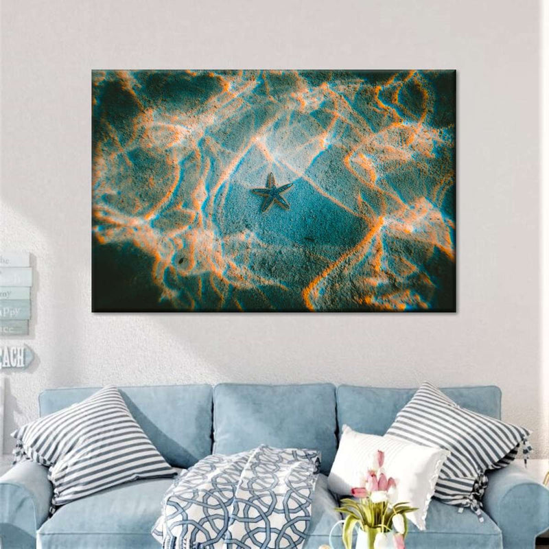 Sandy Underwater Starfish Wall Art