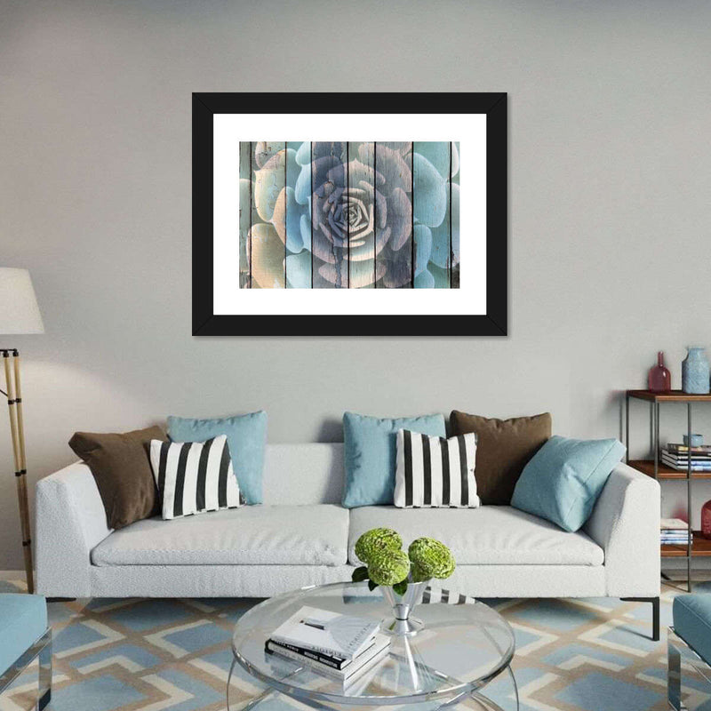 Rustic Blooming Succulent Wall Art