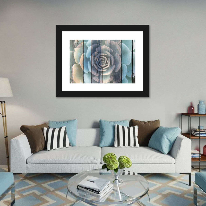 Rustic Blooming Succulent Wall Art