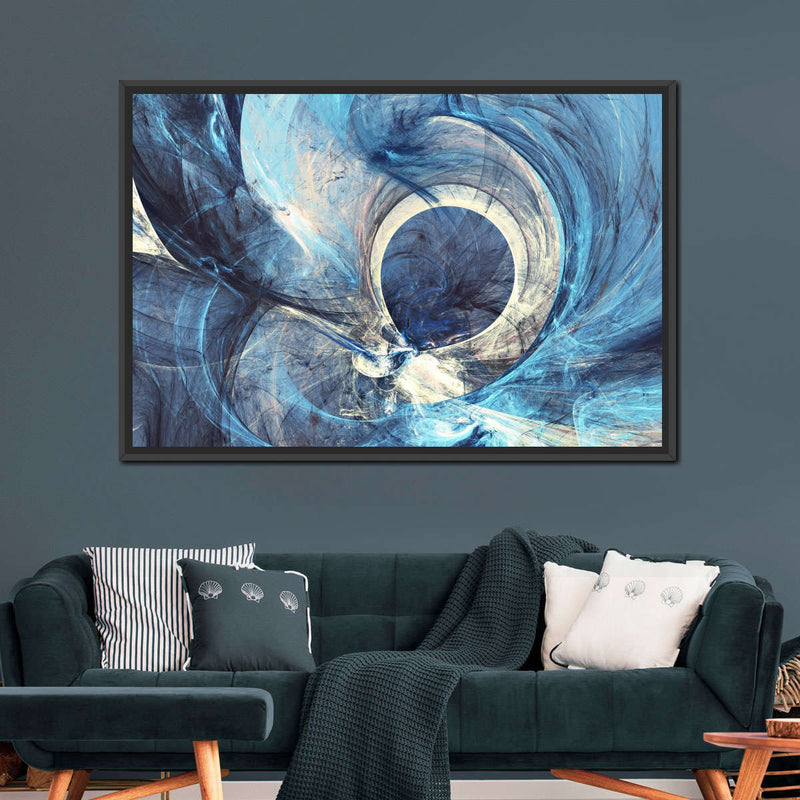 Ocean Line Swirls Abstract Wall Art