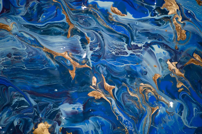 Navy And Gold Abstract Wall Art
