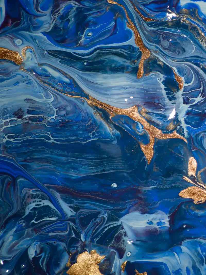 Navy And Gold Abstract Wall Art
