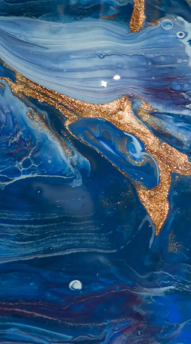 Navy And Gold Abstract Wall Art