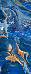 Navy And Gold Abstract Wall Art