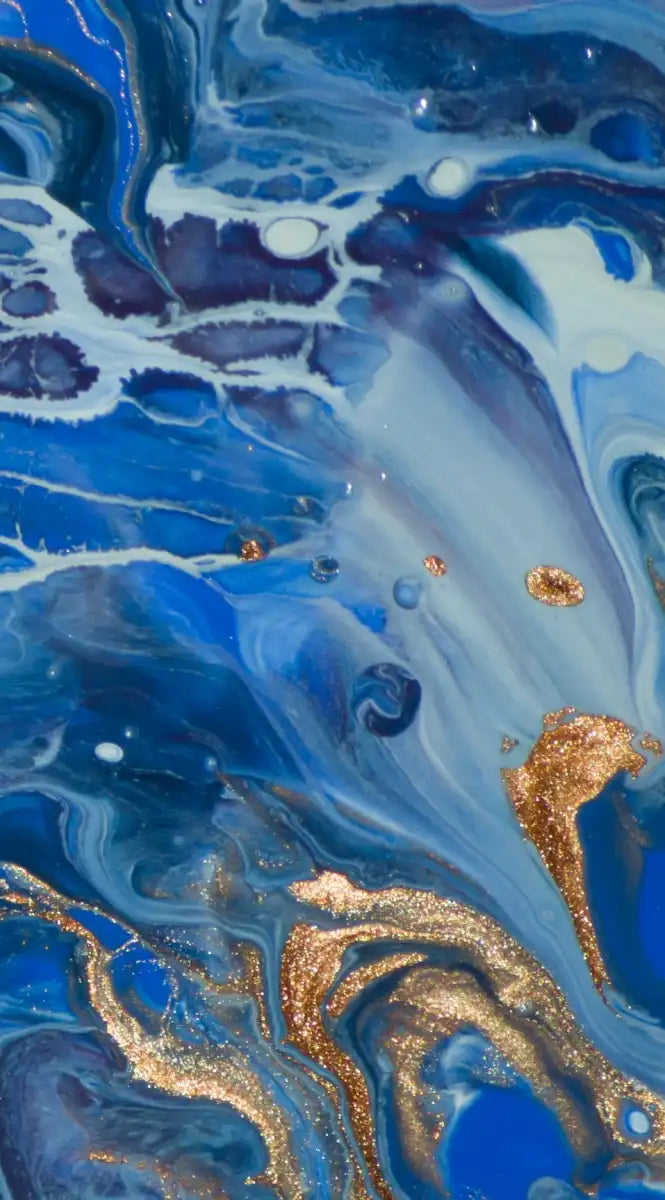Navy And Gold Abstract Wall Art