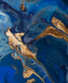 Navy And Gold Abstract Wall Art