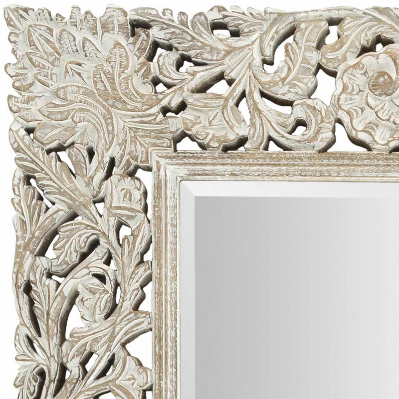 Indiana 30"x42" Carved Wood Wall Mirror
