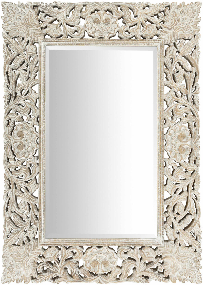 Indiana 30"x42" Carved Wood Wall Mirror