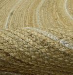 100% ALL NATURAL FIBER HAND BRAIDED BOHO ROUND JUTE RUG | JR5