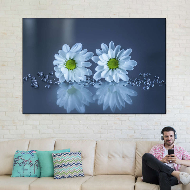 White Daisies Wall Art
