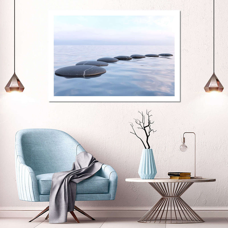 Water Zen Stones Wall Art