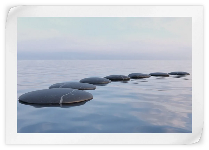 Water Zen Stones Wall Art