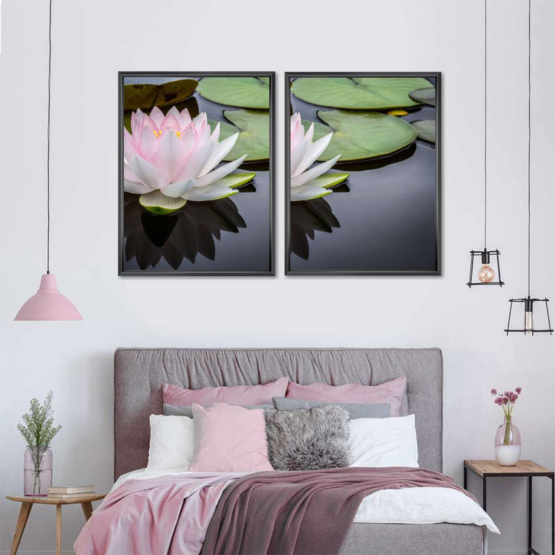 Pinkish White Lotus Wall Art