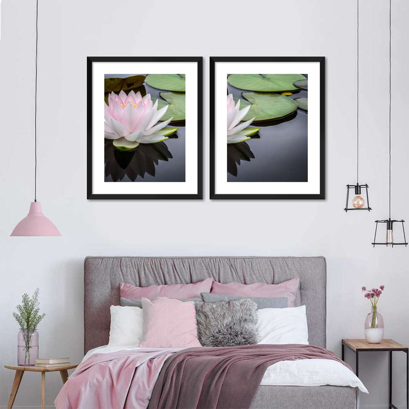 Pinkish White Lotus Wall Art